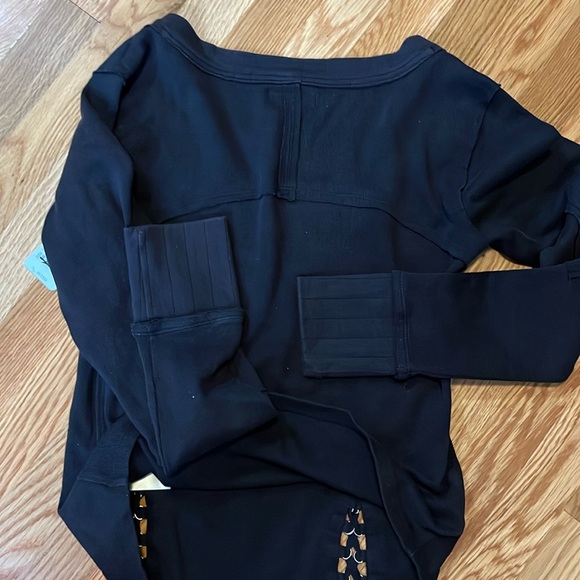 Free People Laced Up Layering Top Size Large NWT - Picture 13 of 15